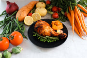 Roast Chicken, Lemon & Thyme w/ Seasonal Vegetables & Pan Jus